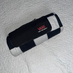 Vans Off The Wall Packable Checkerboard Picnic Blanket Mat Black & White 
50x44”